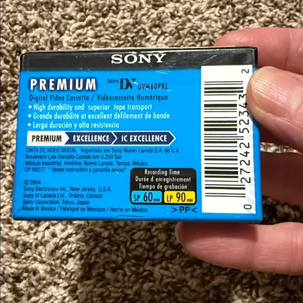 Sony DVC Premium 60 Video Cassette - Blue and Black